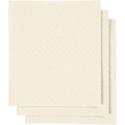 Creativ Company Sponsdoek, afm 17x19,5 cm, off-white, 3 stuk/ 1 doos