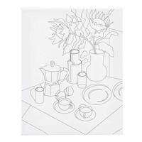 Creativ Company Schildercanvas met print onbijttafel - 24x30cm
