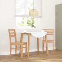 Eetkamerstoelen 2 st massief hout rubber