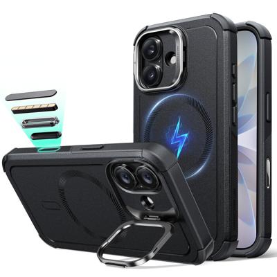 iPhone 17 Cyber Tough Magnetic Case (Camera Control, Stash Stand) - Black