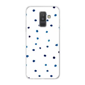Blauwe stippen: Samsung Galaxy A6 Plus (2018) Transparant Hoesje