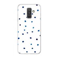 Blauwe stippen: Samsung Galaxy A6 Plus (2018) Transparant Hoesje