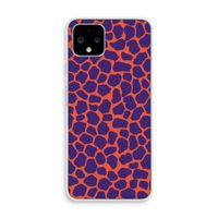 Purple Giraffe: Pixel 4 Transparant Hoesje