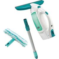 Leifheit 51003 Dry & Clean raamstofzuigerset met handgreep en wisser, streeploze ruitenreiniger, multifunctionele ruitenreiniger