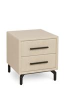 OP=OP Hocker met 2 lades Lichtbeige Onyx model