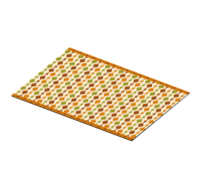 Placemat voor huis Gestreepte figuren uit de jaren 70