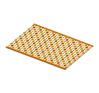 Placemat voor huis Gestreepte figuren uit de jaren 70
