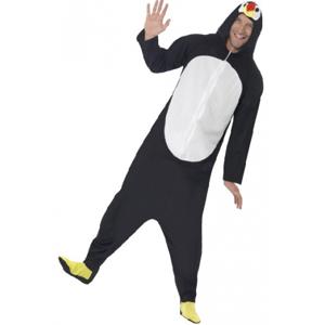 Pinguin onesie verkleedkleding - volwassenen - polyester - Carnaval kostuum - pinguinpakken