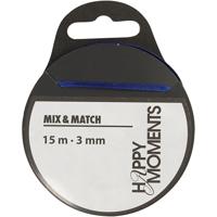Creativ Company Satijnlint, b: 3 mm, donkerblauw, 15 m/ 1 rol