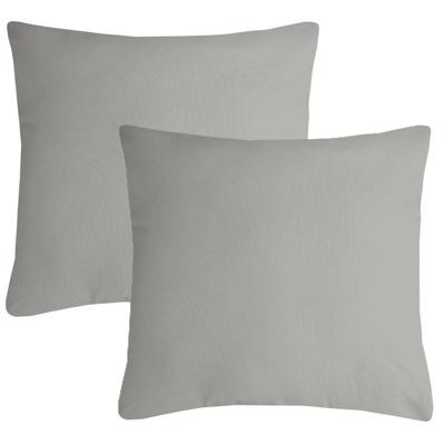 Stof Textile sierkussen Nelson - 2x - lichtgrijs - 60 x 60 cm - bank kussens - polyester