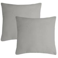 Stof Textile sierkussen Nelson - 2x - lichtgrijs - 60 x 60 cm - bank kussens - polyester