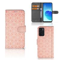 OPPO Reno6 5G | Telefoon Hoesje | Pattern Orange | Portemonnee hoesje