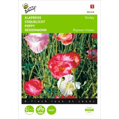 Papaver, Klaproos Shirley dubbelbloemig gemengd