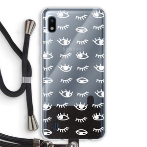 Eye pattern #3: Samsung Galaxy A10 Transparant Hoesje met koord