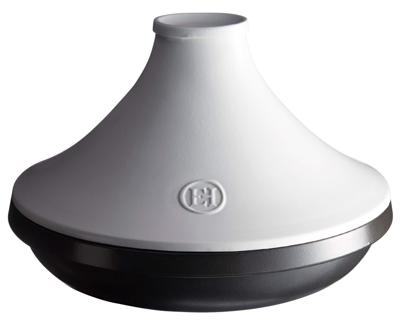 Emile Henry Tajine Delight - Zwart / Wit - Geschikt voor inductie - ø 33.5 cm / 4 liter