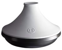 Emile Henry Tajine Delight - Zwart / Wit - Geschikt voor inductie - ø 33.5 cm / 4 liter