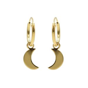 Karma Oorringen Hoops Moon Goud