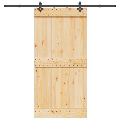 Schuifdeur met beslag 100x210 cm massief grenenhout