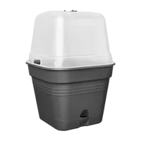 Elho green basics growpot square all-in-1 living black 35