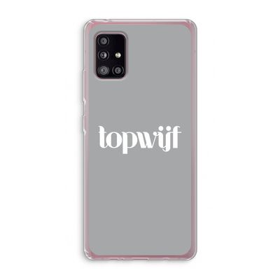 Topwijf Grijs Wit: Samsung Galaxy A51 5G Transparant Hoesje