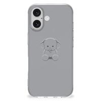 iPhone 16 Telefoonhoesje met Naam Grijs Baby Olifant