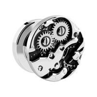 Tunnel met Steampunk Design Chirurgisch staal 316L Tunnels & Plugs