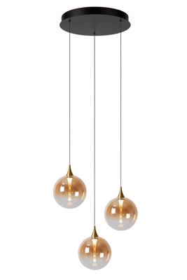 Lucide GISELA - Hanglamp - Ø 36 cm - LED Dimb. - 3x4,3W 2700K - Amber | Premium