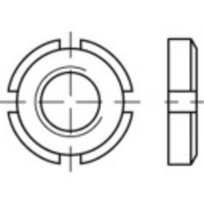 TOOLCRAFT 135136 Kruisgleufmoeren M30 6 mm DIN 981 Staal 10 stuk(s)