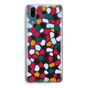 Colored Giraffe: Huawei P20 Transparant Hoesje