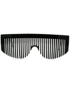 CHANEL Pre-Owned lunettes de soleil à détail de peigne (1993) - Noir