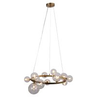 Richmond Hanglamp Yosie 13-lamps - Brushed Gold - thumbnail