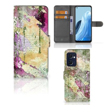 Hoesje OPPO Find X5 Lite | Reno 7 5G Letter Painting Hoesje OPPO Find X5 Lite | Reno 7 5G Letter Painting