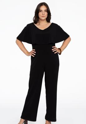 Yoek Jumpsuit | Zwart | Maat 50/52
