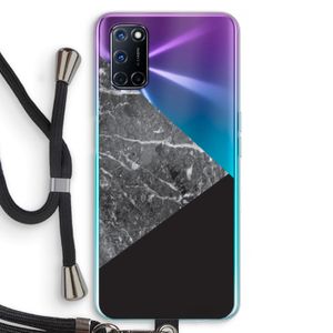 Combinatie marmer: Oppo A72 Transparant Hoesje met koord