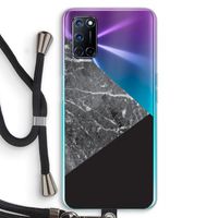 Combinatie marmer: Oppo A72 Transparant Hoesje met koord