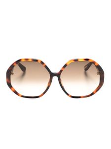 Linda Farrow lunettes de vue Paloma à effet écaille de tortue - Marron