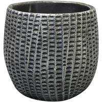 Ter Steege Bloempot|plantenpot - binnen - zwart|metaal - D15|H13 cm