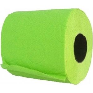 2x WC-papier toiletrol groen 140 vellen - Feestdecoratievoorwerp