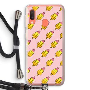 Waterijsjes: Samsung Galaxy A20e Transparant Hoesje met koord