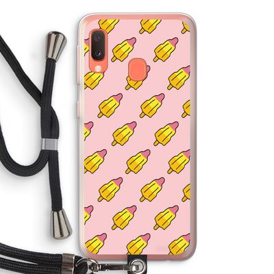 Waterijsjes: Samsung Galaxy A20e Transparant Hoesje met koord