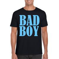 Bellatio Decorations Foute party t-shirt voor heren - Bad Boy - zwart - glitter - carnaval/themafeest 2XL  - - thumbnail