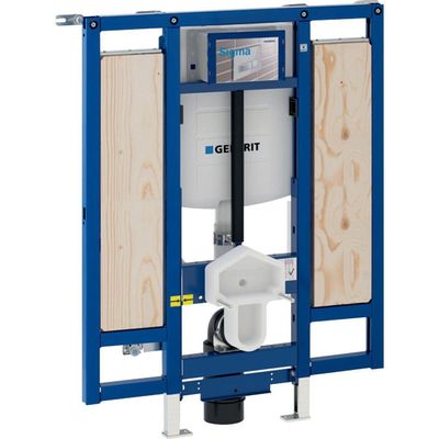Geberit Duofix element voor wand wc 112cm met Sigma inbouwreservoir 12cm drempelloos wc in hoogte verstelbaar voor grepen en armsteunen UP320 111.904.00.5