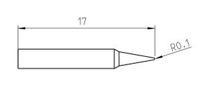Weller RTP 002 C Soldeerpunt Beitelvorm Grootte soldeerpunt 0.2 mm Lengte soldeerpunt: 17 mm Inhoud: 1 stuk(s)