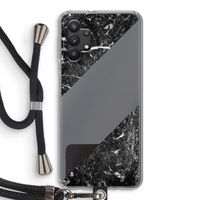 Zwart marmer: Samsung Galaxy A32 5G Transparant Hoesje met koord