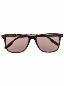 Montblanc lunettes de soleil à monture carrée - Marron