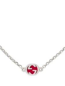 Gucci collier Interlocking G en argent sterling