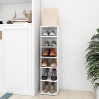VidaXL Schoenenkast 27,5x27x102 cm bewerkt hout wit