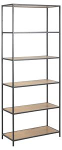 Boekenkast Bronx MDF Naturel 77x185cm - Giga Living