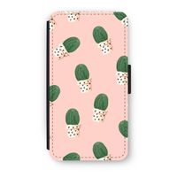 Cactusprint roze: iPhone X Flip Hoesje Cactusprint roze: iPhone X Flip Hoesje