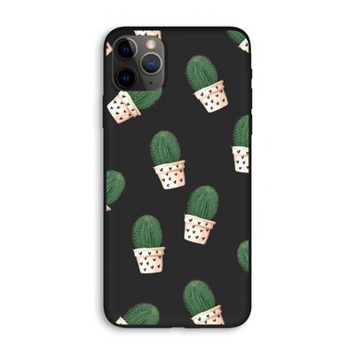 Cactusprint roze: iPhone 11 Pro Max Biologisch afbreekbaar hoesje